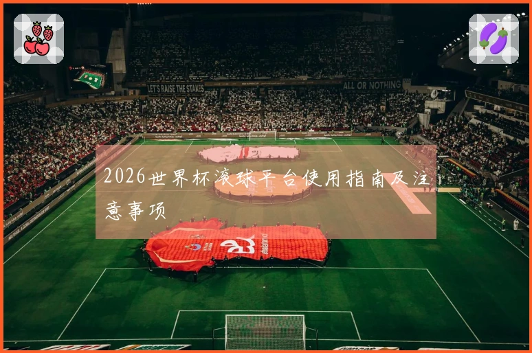 2026世界杯滚球平台使用指南及注意事项